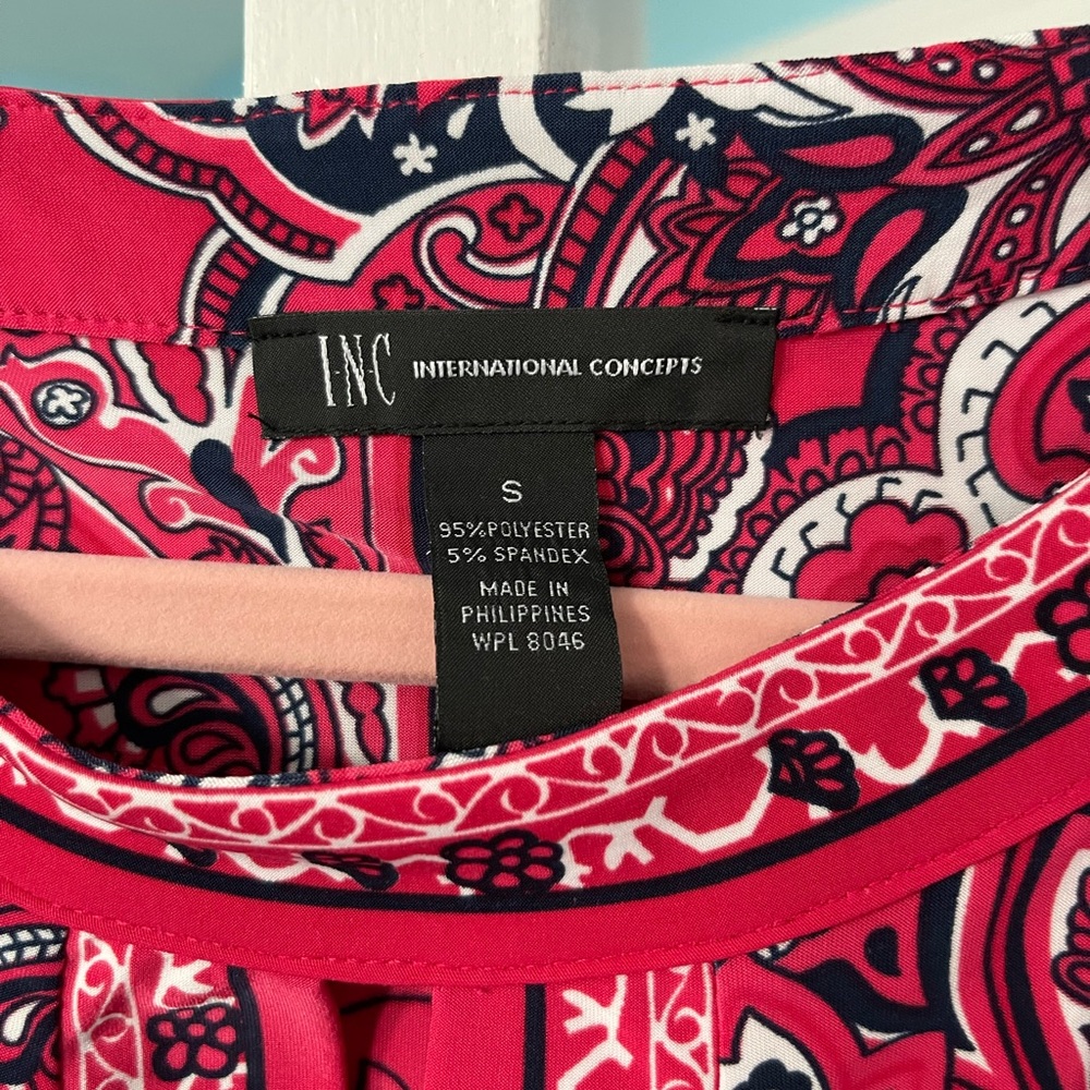 INC International Concepts Pink Paisley Dress - Picture 4 of 6